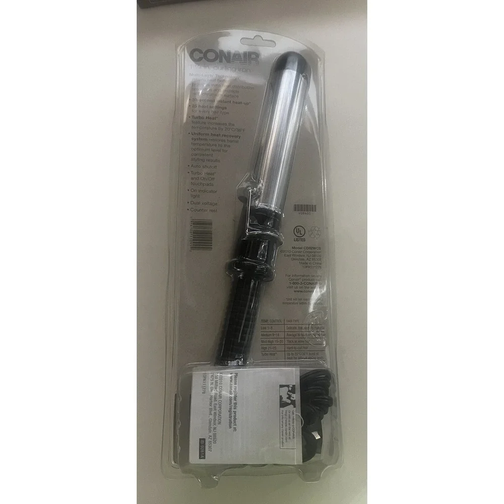 Conair‎ NIB 1.25 CURLING IRON Hot Sticks 25 HEAT SETTINGS / 30 SECOND/ AUTO